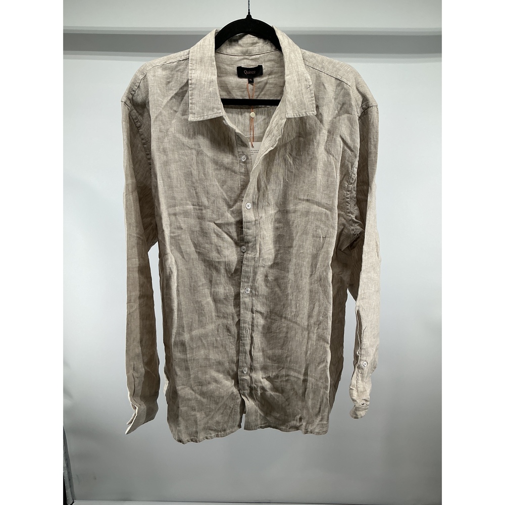 100% European Linen Relaxed Long Sleeve Shirt